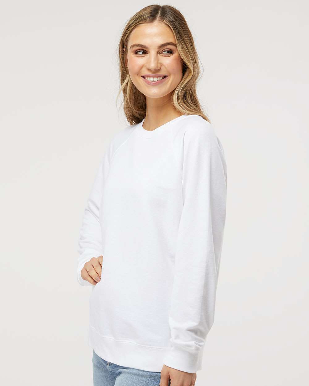 no-logo Independent Trading Co. Icon Unisex Lightweight Loopback Terry Crewneck Sweatshirt-Fleece-Independent Trading Co.-Thread Logic