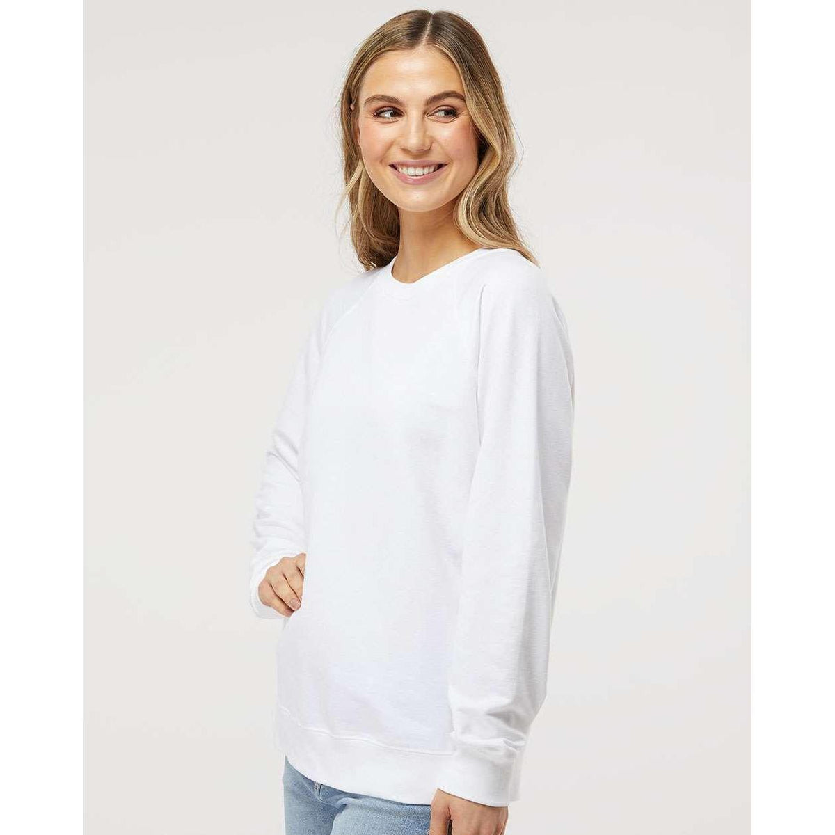 no-logo Independent Trading Co. Icon Unisex Lightweight Loopback Terry Crewneck Sweatshirt-Fleece-Independent Trading Co.-Thread Logic