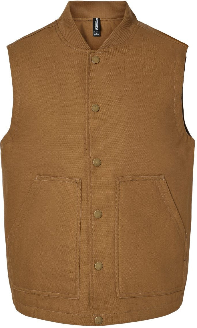 Independent Trading Co. Insulated Canvas Workwear Vest-Apparel-Independent Trading Co.-Saddle-S-Thread Logic