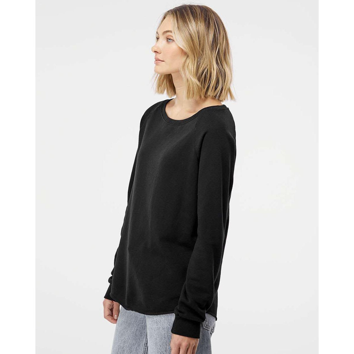 no-logo Independent Trading Co. Ladies California Wave Wash Crewneck Sweatshirt-Ladies Layering-Independent Trading Co.-Thread Logic