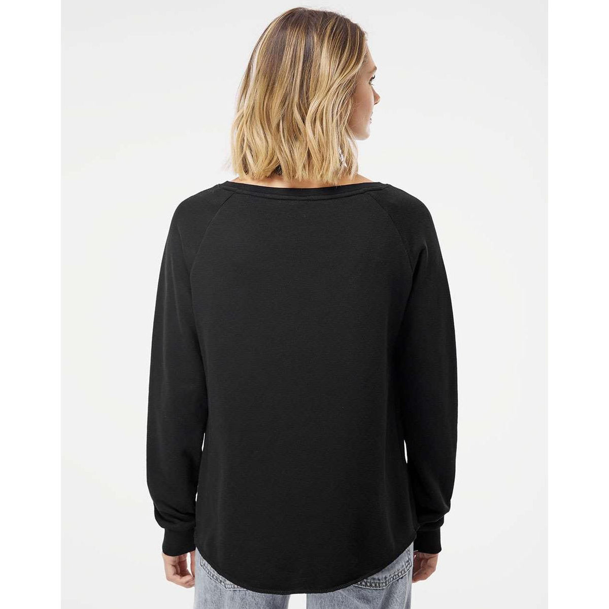 no-logo Independent Trading Co. Ladies California Wave Wash Crewneck Sweatshirt-Ladies Layering-Independent Trading Co.-Thread Logic