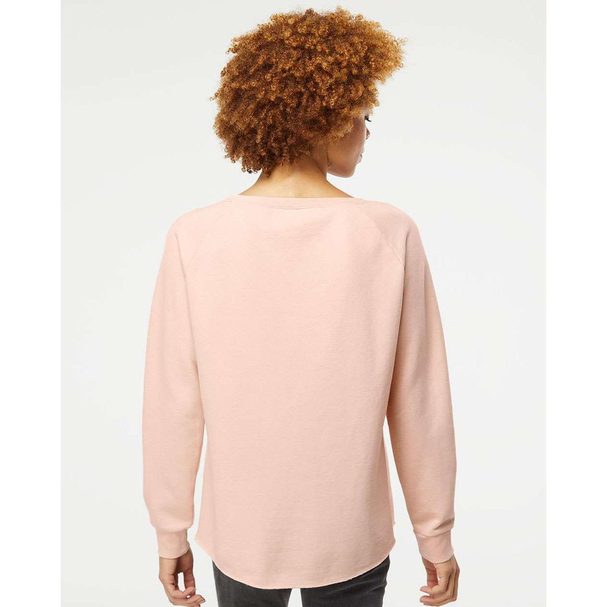 no-logo Independent Trading Co. Ladies California Wave Wash Crewneck Sweatshirt-Ladies Layering-Independent Trading Co.-Thread Logic