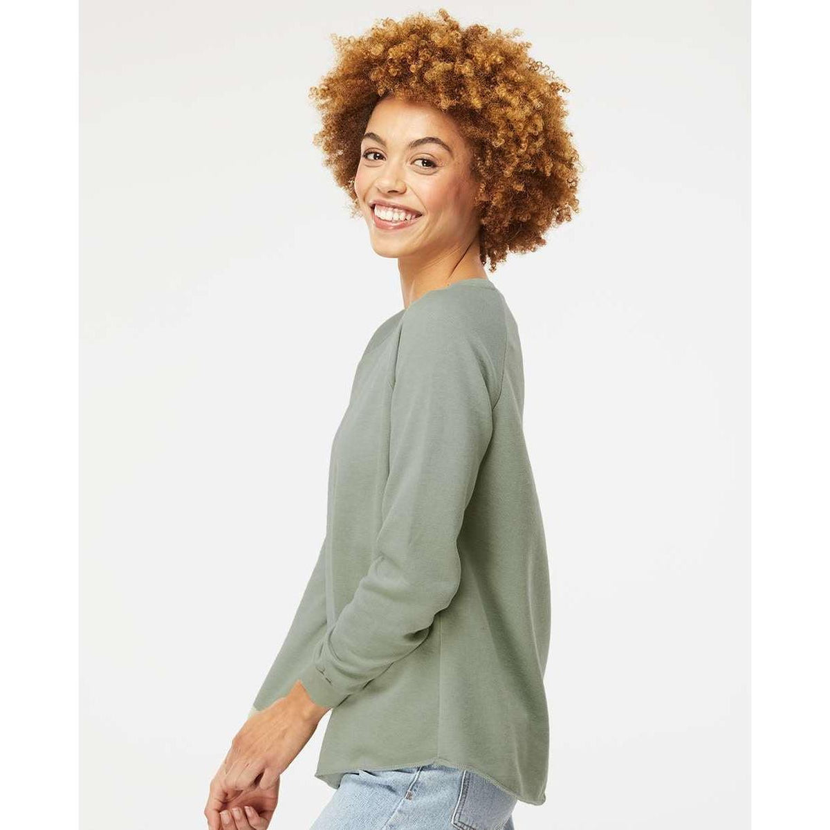 no-logo Independent Trading Co. Ladies California Wave Wash Crewneck Sweatshirt-Ladies Layering-Independent Trading Co.-Thread Logic