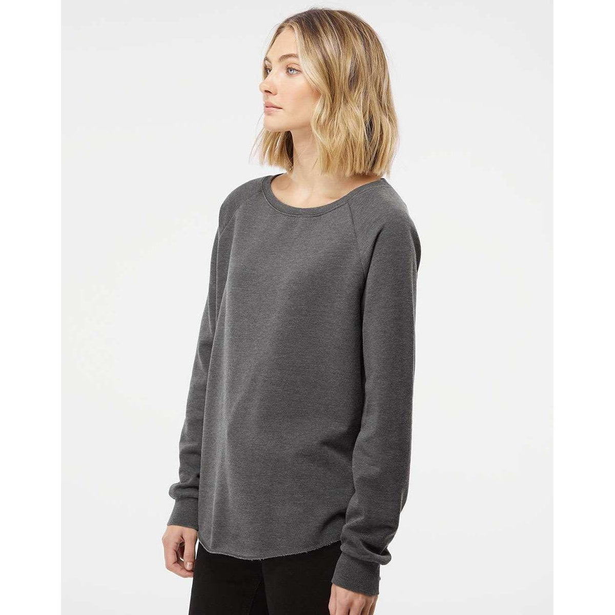 no-logo Independent Trading Co. Ladies California Wave Wash Crewneck Sweatshirt-Ladies Layering-Independent Trading Co.-Thread Logic