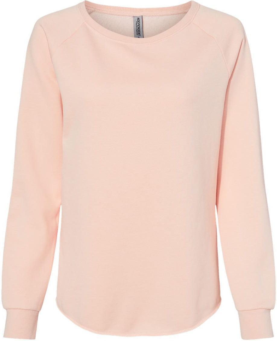 OUTLET-Independent Trading Co. Women's California Wave Wash Crewneck Sweatshirt