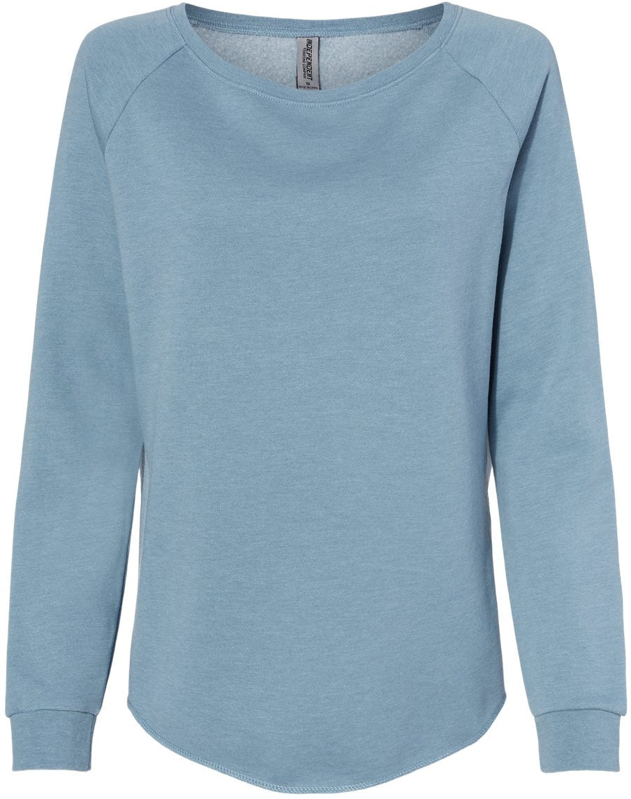 Independent Trading Co. Ladies California Wave Wash Crewneck Sweatshirt