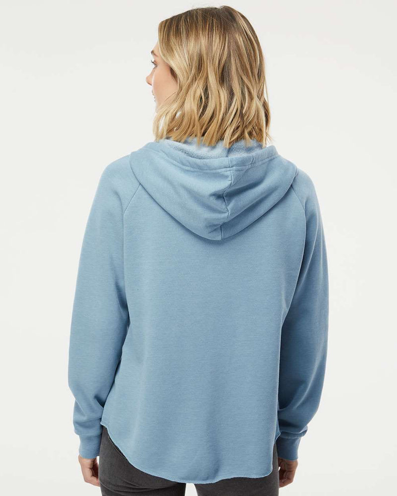 no-logo Independent Trading Co. Ladies California Wave Wash Full-Zip Hooded Sweatshirt -Ladies Layering-Independent Trading Co.-Thread Logic