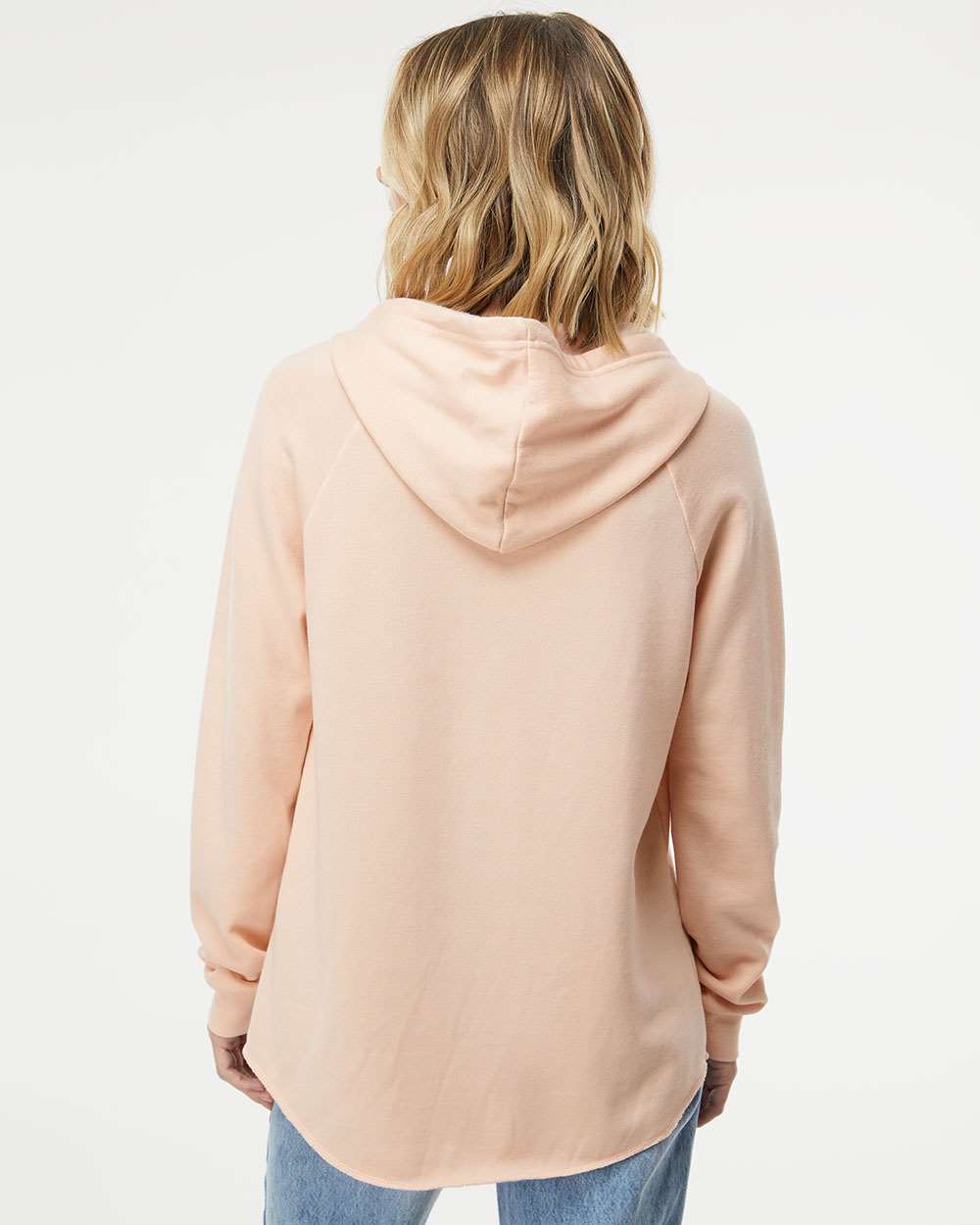 no-logo Independent Trading Co. Ladies Lightweight California Wave Wash Hooded Sweatshirt-Ladies Layering-Independent Trading Co.-Thread Logic