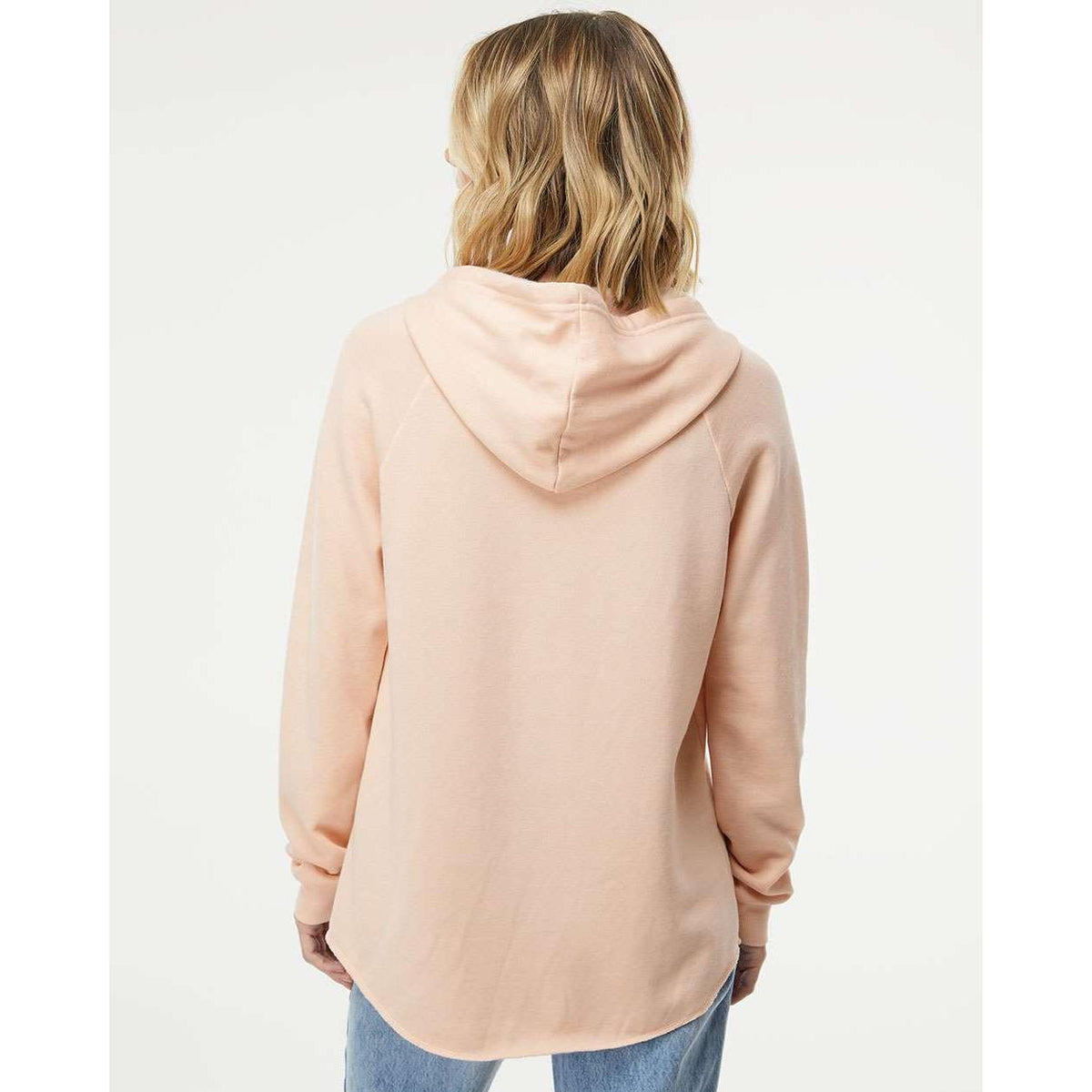 no-logo Independent Trading Co. Ladies Lightweight California Wave Wash Hooded Sweatshirt-Ladies Layering-Independent Trading Co.-Thread Logic