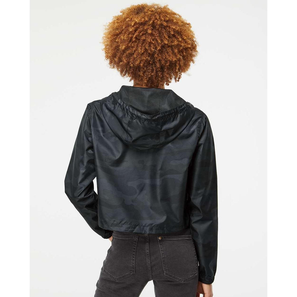 no-logo Independent Trading Co. Ladies Lightweight Quarter-Zip Pullover Crop Windbreaker-Outerwear-Independent Trading Co.-Thread Logic
