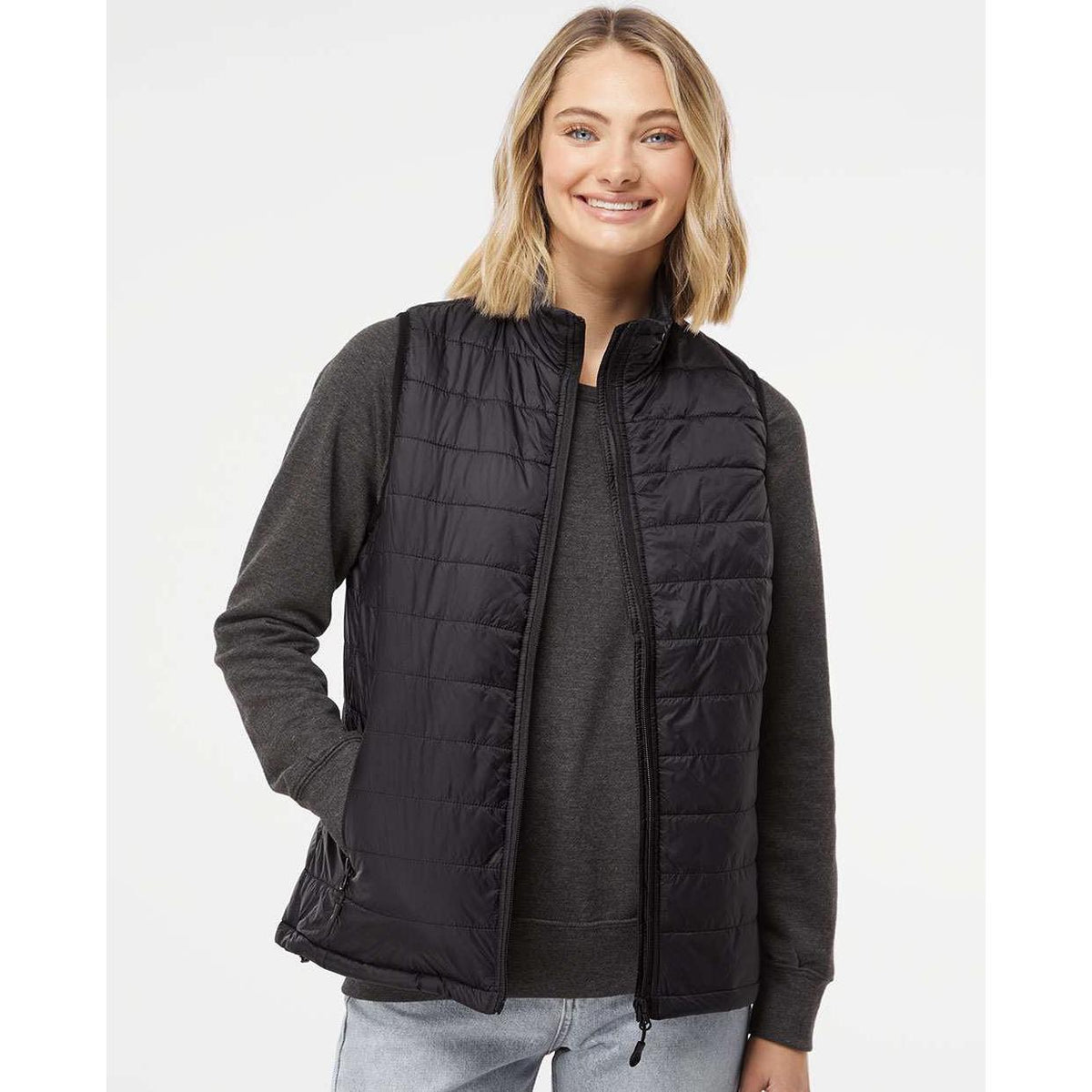no-logo Independent Trading Co. Ladies Puffer Vest-Ladies Layering-Independent Trading Co.-Thread Logic