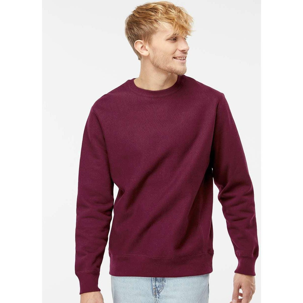 no-logo Independent Trading Co. Legend Premium Heavyweight Cross-Grain Sweatshirt-Men's Layering-Independent Trading Co.-Thread Logic