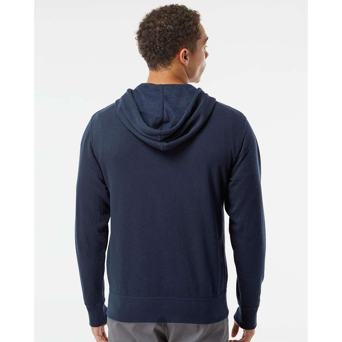 no-logo Independent Trading Co. Lightweight Full-Zip Hooded Sweatshirt-Men's Layering-Independent Trading Co.-Thread Logic