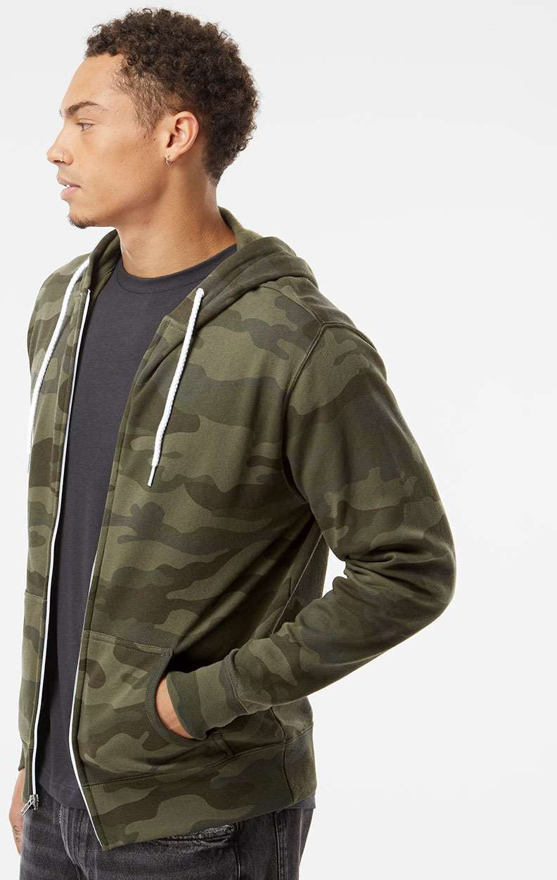 no-logo Independent Trading Co. Lightweight Full-Zip Hooded Sweatshirt-Men's Layering-Independent Trading Co.-Thread Logic