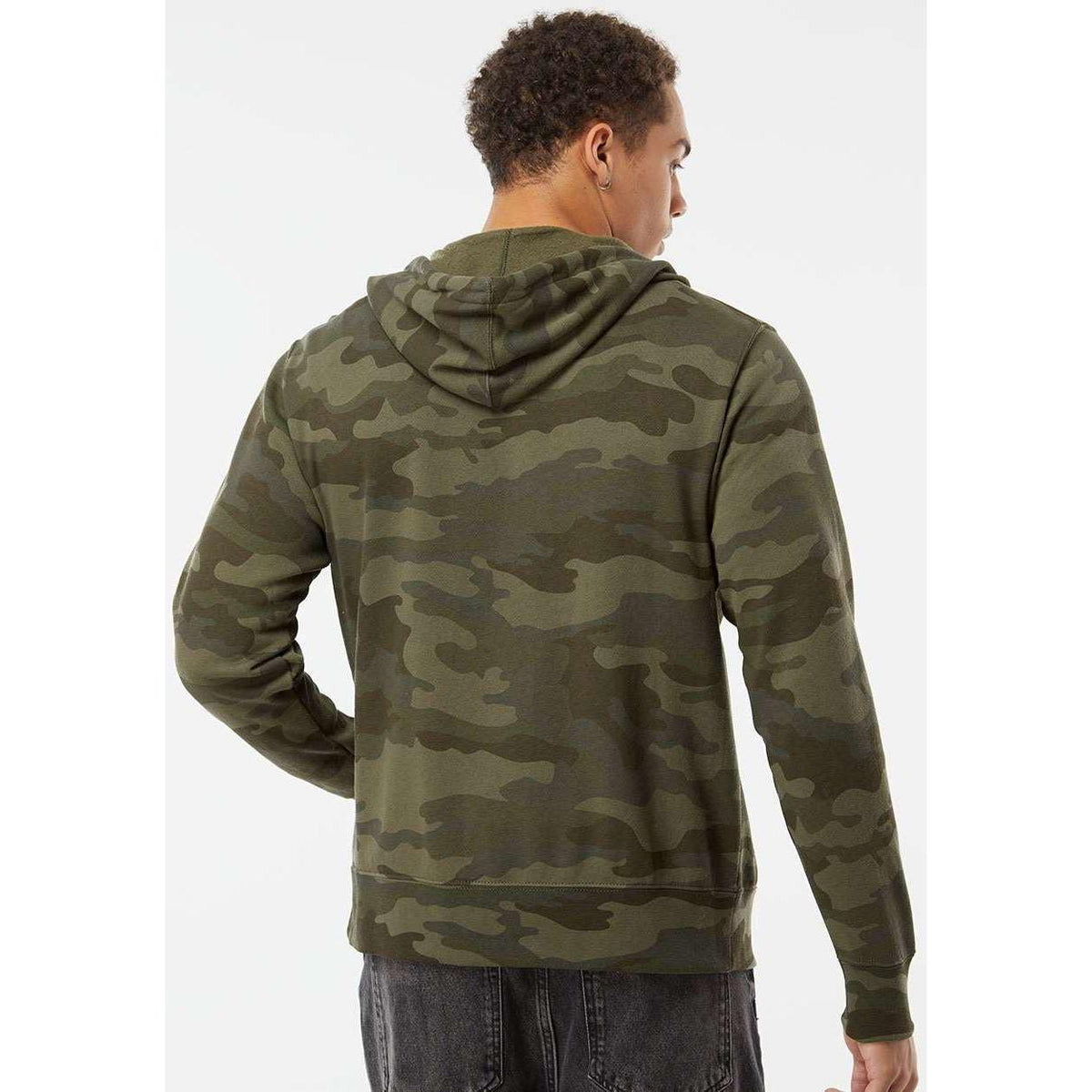 no-logo Independent Trading Co. Lightweight Full-Zip Hooded Sweatshirt-Men's Layering-Independent Trading Co.-Thread Logic