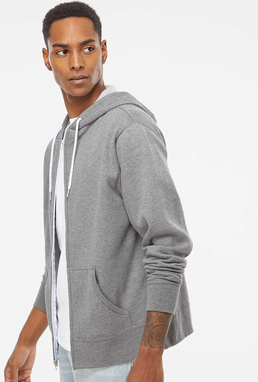 no-logo Independent Trading Co. Lightweight Full-Zip Hooded Sweatshirt-Men's Layering-Independent Trading Co.-Thread Logic