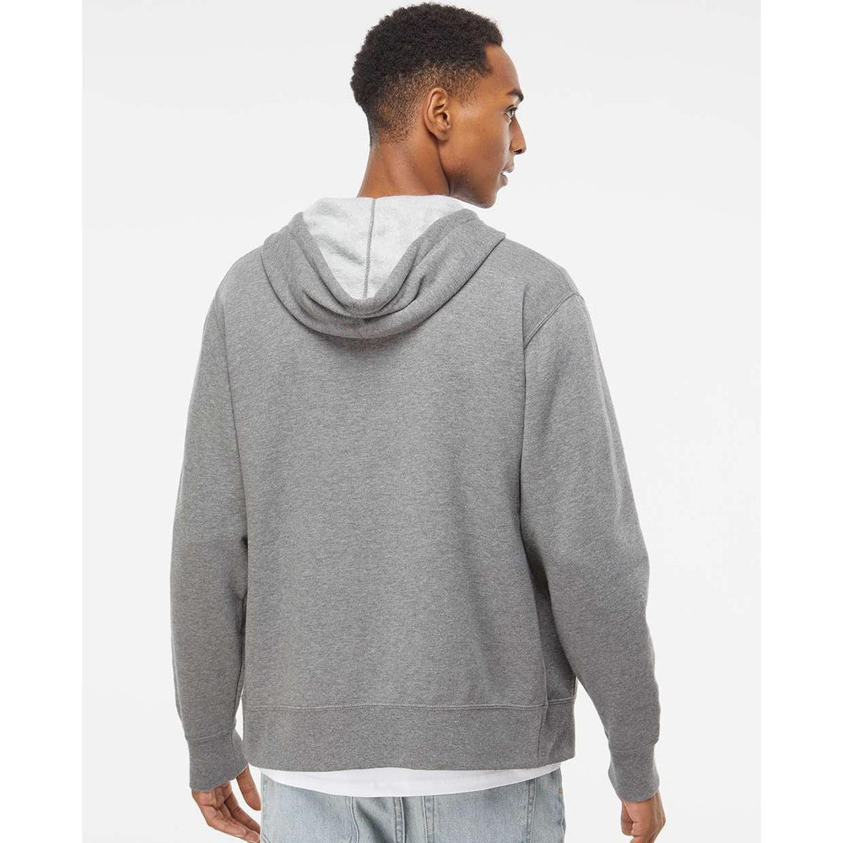 no-logo Independent Trading Co. Lightweight Full-Zip Hooded Sweatshirt-Men's Layering-Independent Trading Co.-Thread Logic