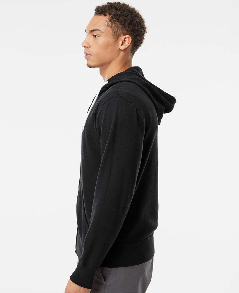 no-logo Independent Trading Co. Lightweight Full-Zip Hooded Sweatshirt-Men's Layering-Independent Trading Co.-Thread Logic