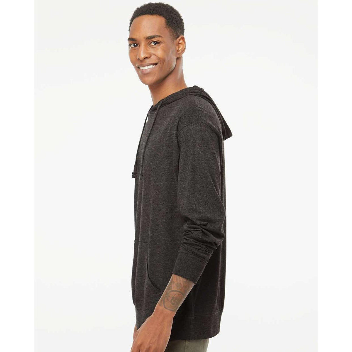 no-logo Independent Trading Co. Lightweight Hooded Pullover T-Shirt -Men's T Shirts-Independent Trading Co.-Thread Logic