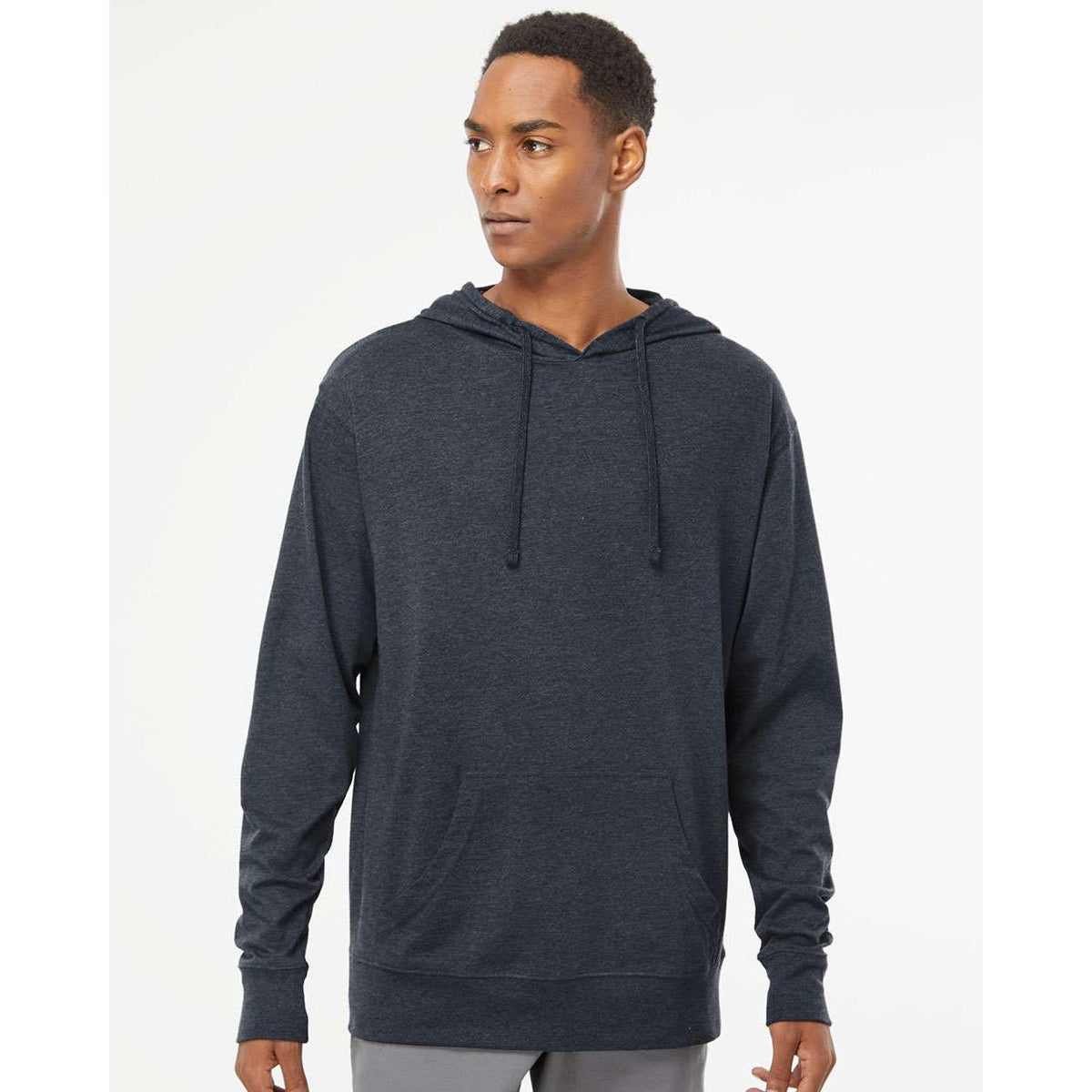 no-logo Independent Trading Co. Lightweight Hooded Pullover T-Shirt -Men's T Shirts-Independent Trading Co.-Thread Logic