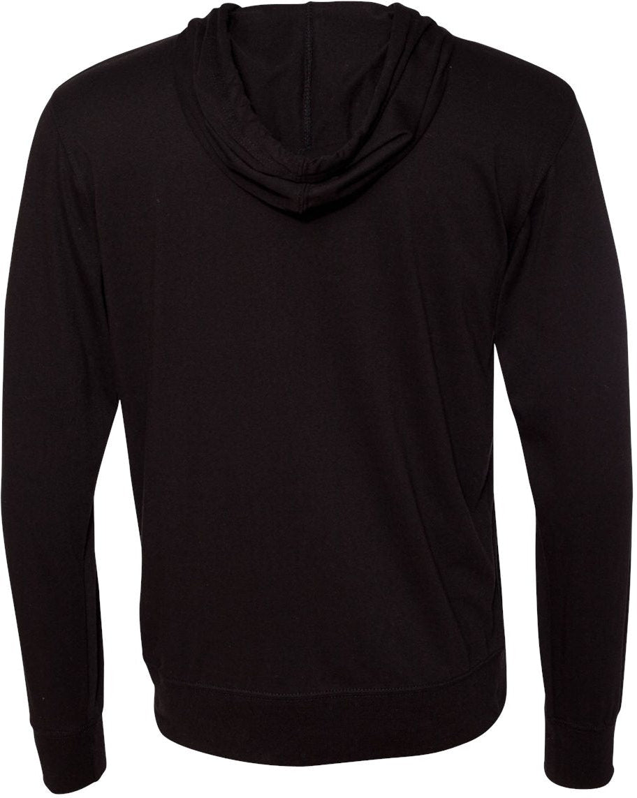 no-logo Independent Trading Co. Lightweight Jersey Full-Zip Hooded T-Shirt -Men's Layering-Independent Trading Co.-Thread Logic