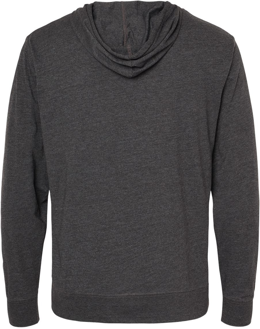 no-logo Independent Trading Co. Lightweight Jersey Full-Zip Hooded T-Shirt -Men's Layering-Independent Trading Co.-Thread Logic