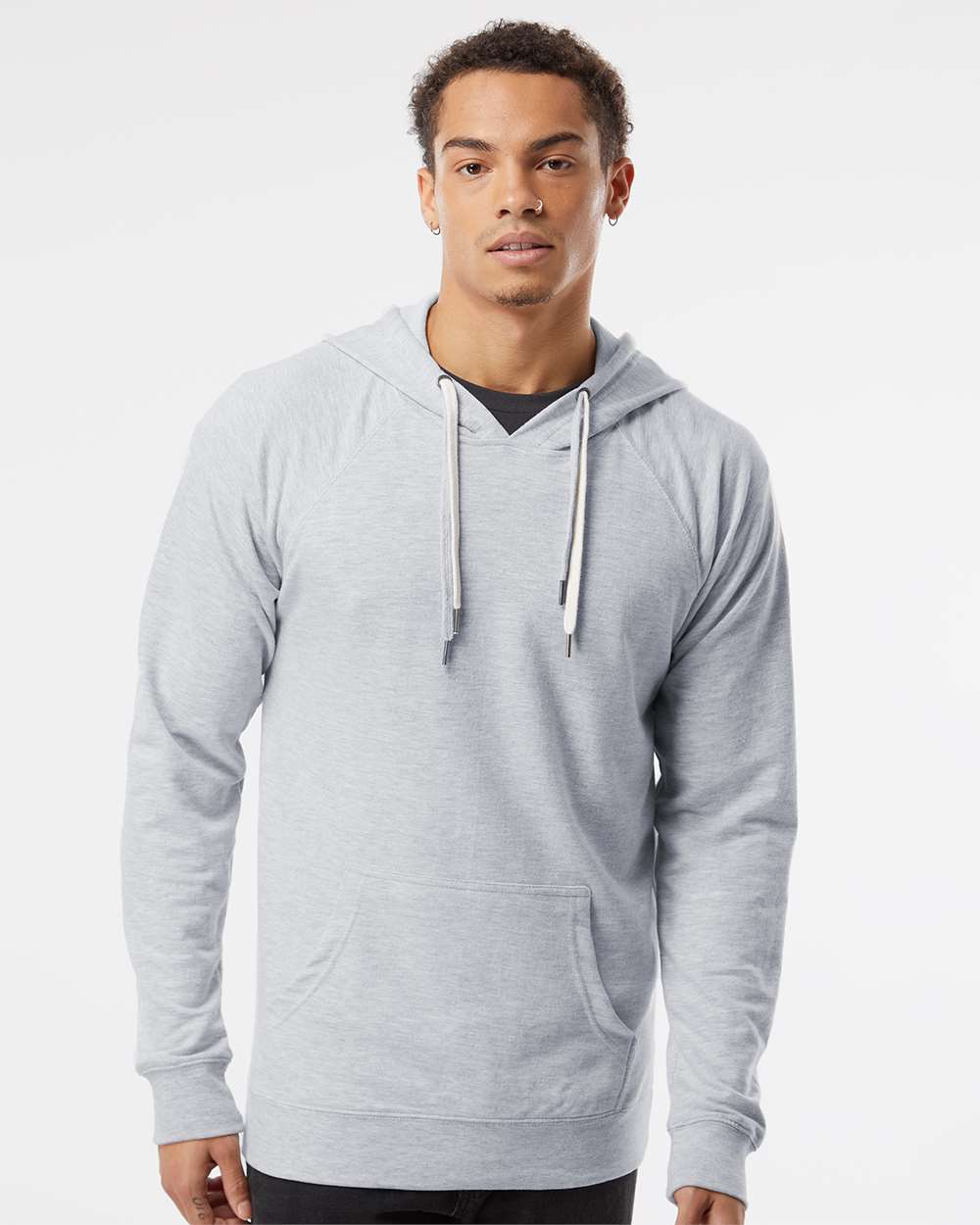 no-logo Independent Trading Co. Lightweight Loopback Terry Hooded Pullover-Men's Layering-Independent Trading Co.-Thread Logic