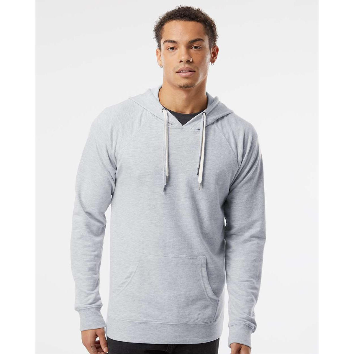 no-logo Independent Trading Co. Lightweight Loopback Terry Hooded Pullover-Men's Layering-Independent Trading Co.-Thread Logic