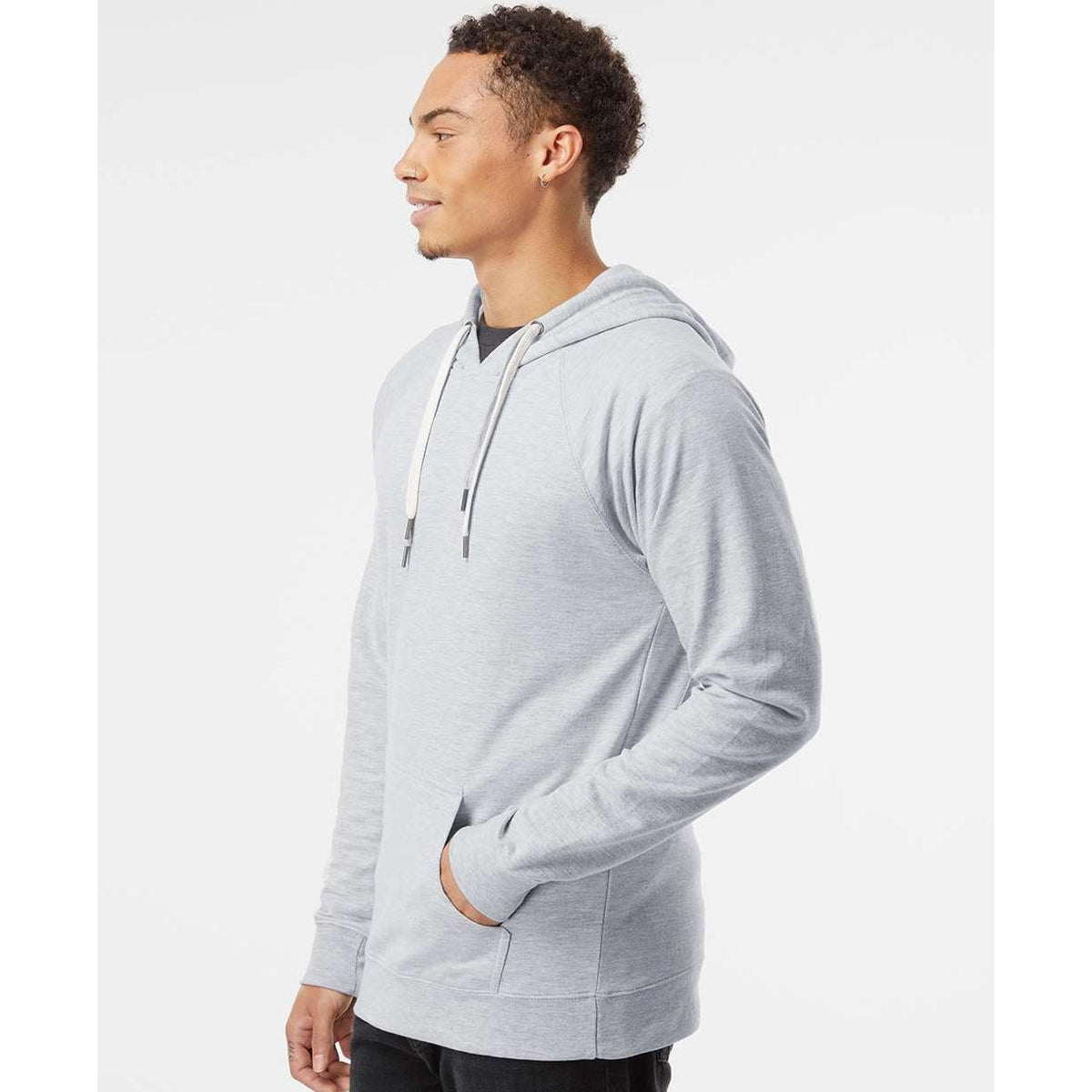 no-logo Independent Trading Co. Lightweight Loopback Terry Hooded Pullover-Men's Layering-Independent Trading Co.-Thread Logic