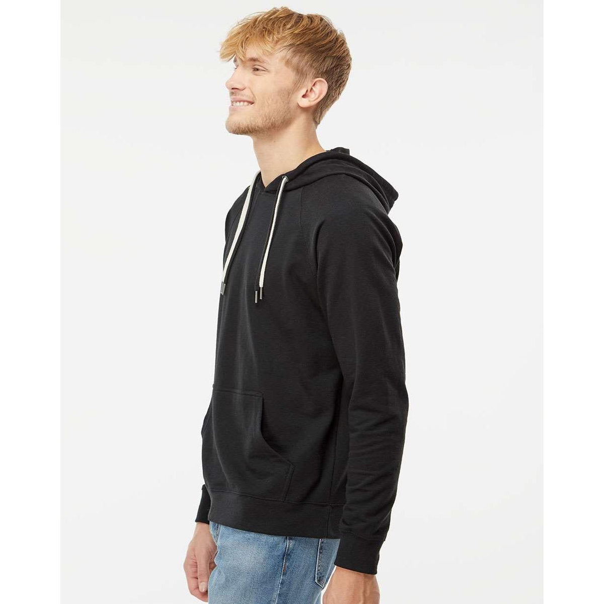 no-logo Independent Trading Co. Lightweight Loopback Terry Hooded Pullover-Men's Layering-Independent Trading Co.-Thread Logic