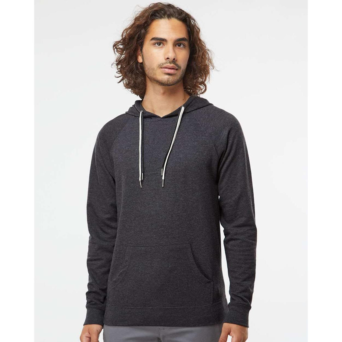 no-logo Independent Trading Co. Lightweight Loopback Terry Hooded Pullover-Men's Layering-Independent Trading Co.-Thread Logic