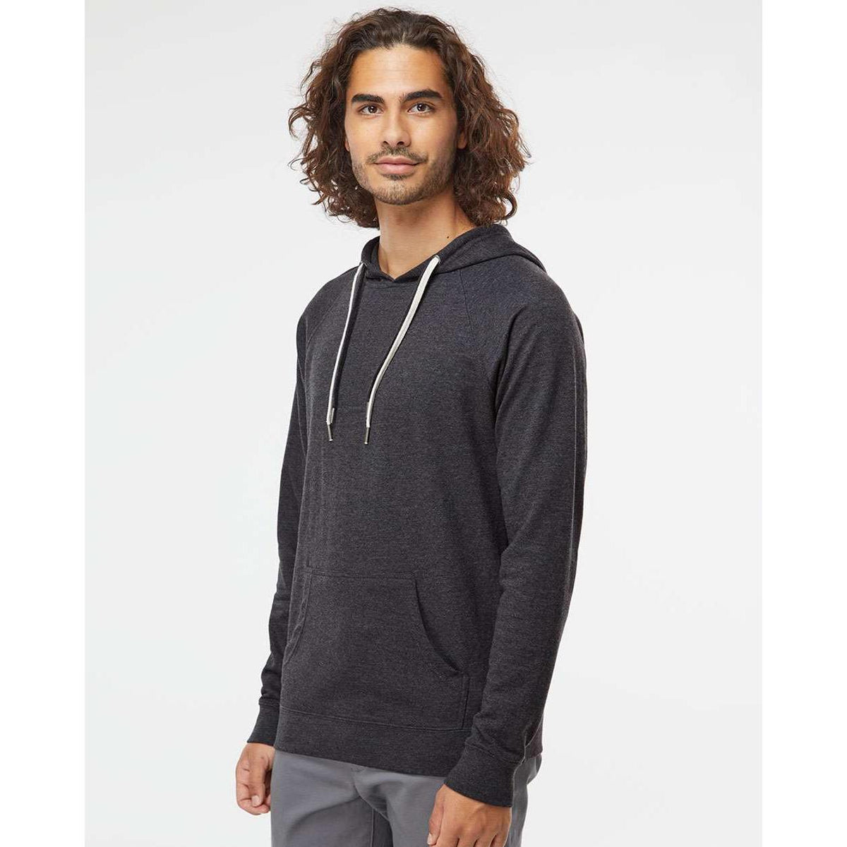 no-logo Independent Trading Co. Lightweight Loopback Terry Hooded Pullover-Men's Layering-Independent Trading Co.-Thread Logic