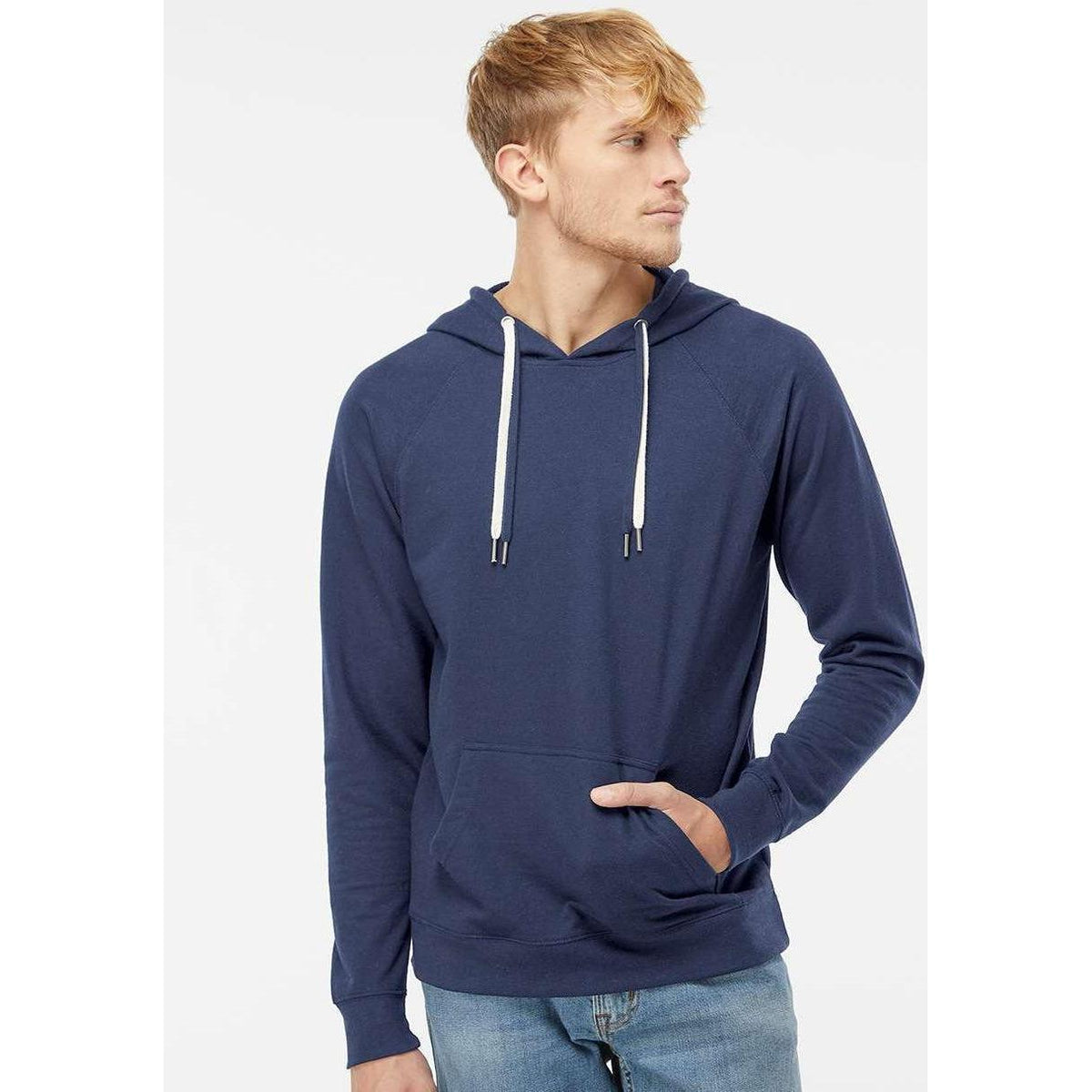 no-logo Independent Trading Co. Lightweight Loopback Terry Hooded Pullover-Men's Layering-Independent Trading Co.-Thread Logic