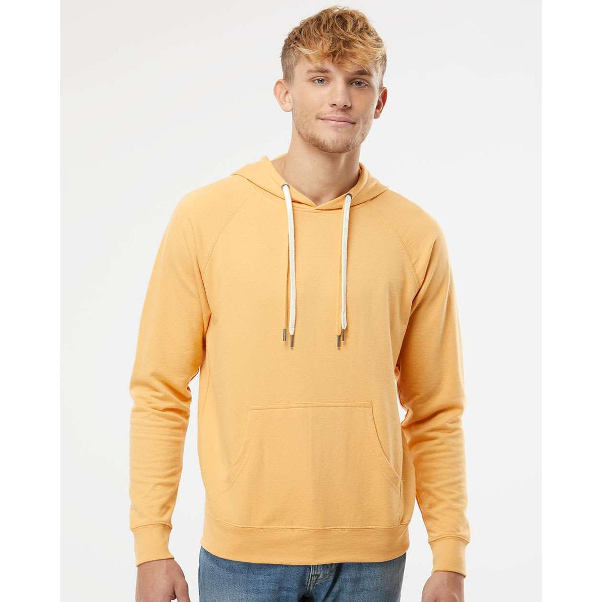 no-logo Independent Trading Co. Lightweight Loopback Terry Hooded Pullover-Men's Layering-Independent Trading Co.-Thread Logic