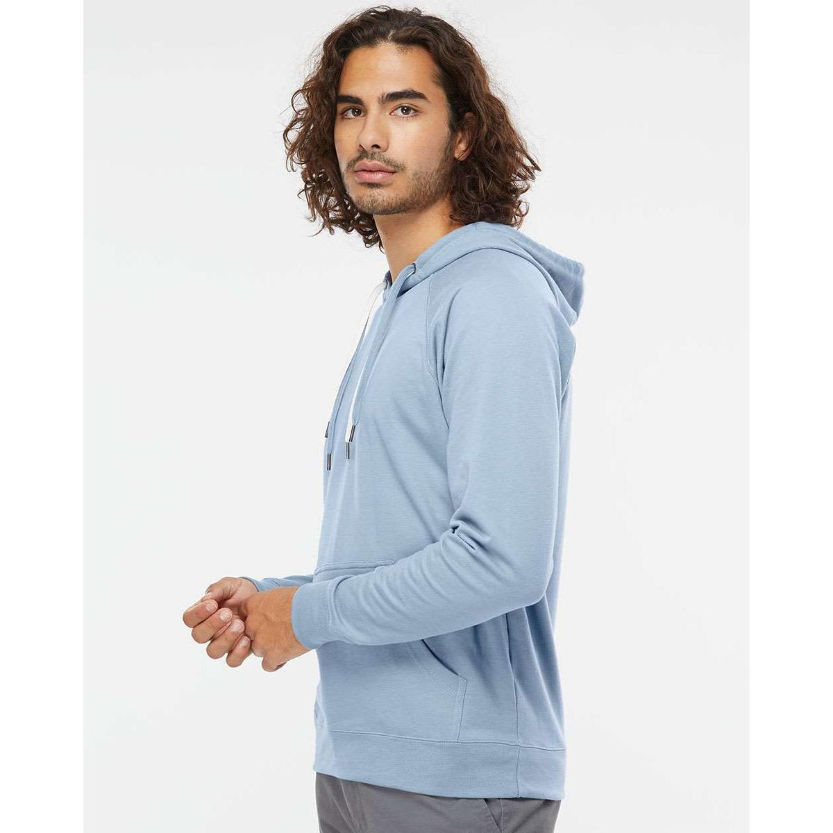 no-logo Independent Trading Co. Lightweight Loopback Terry Hooded Pullover-Men's Layering-Independent Trading Co.-Thread Logic