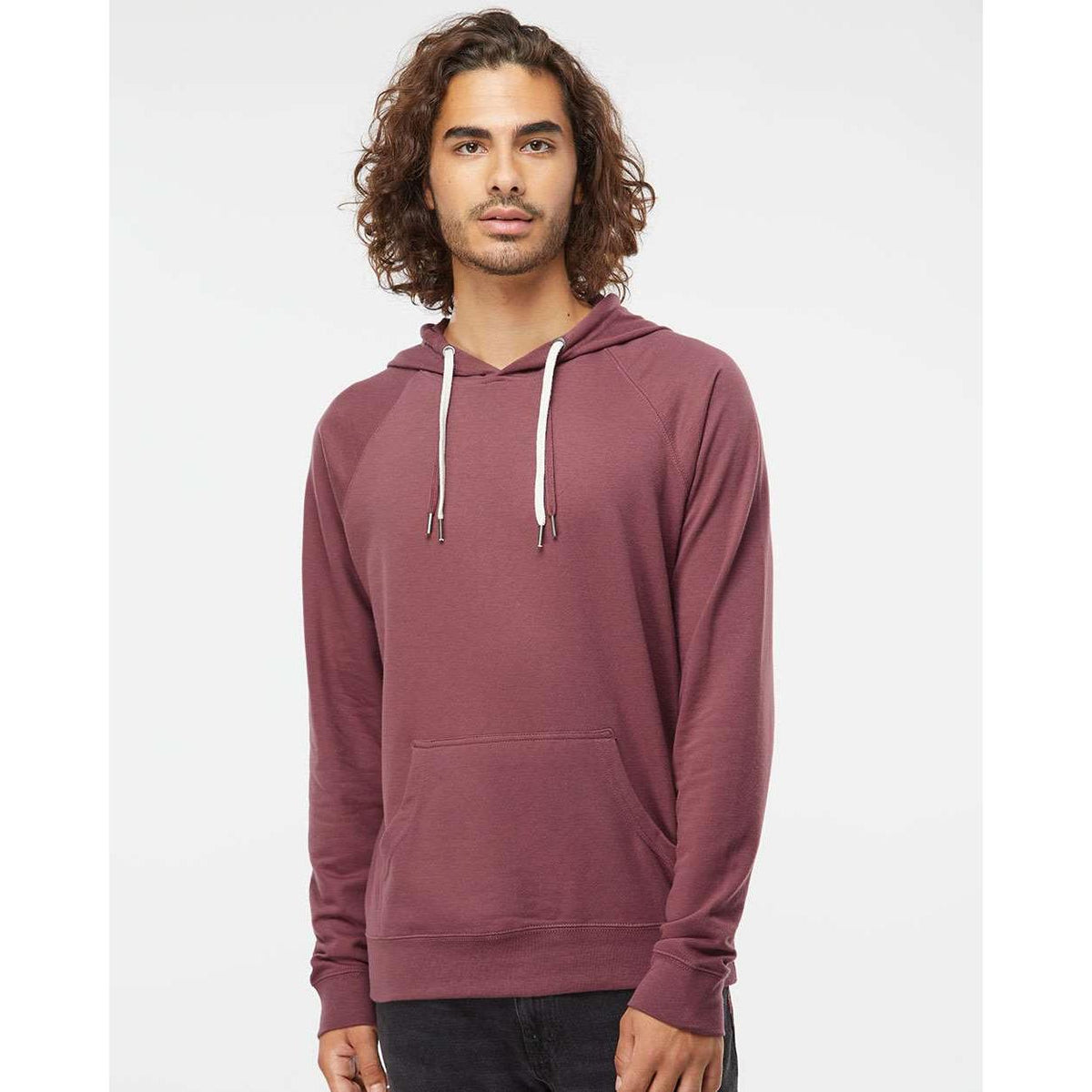 no-logo Independent Trading Co. Lightweight Loopback Terry Hooded Pullover-Men's Layering-Independent Trading Co.-Thread Logic