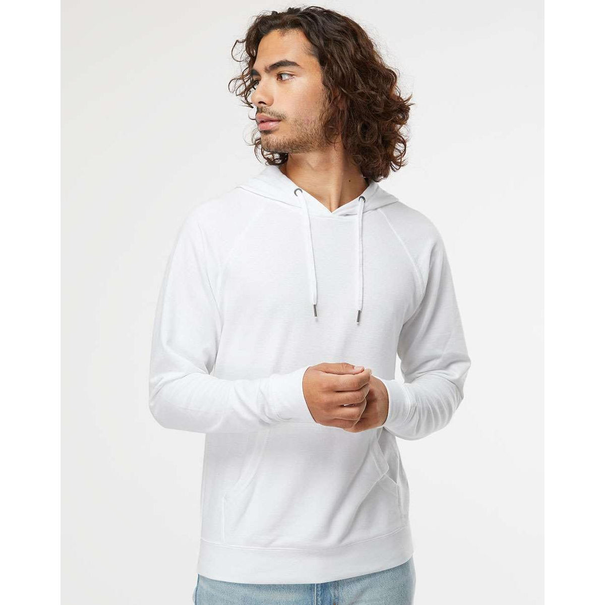no-logo Independent Trading Co. Lightweight Loopback Terry Hooded Pullover-Men's Layering-Independent Trading Co.-Thread Logic