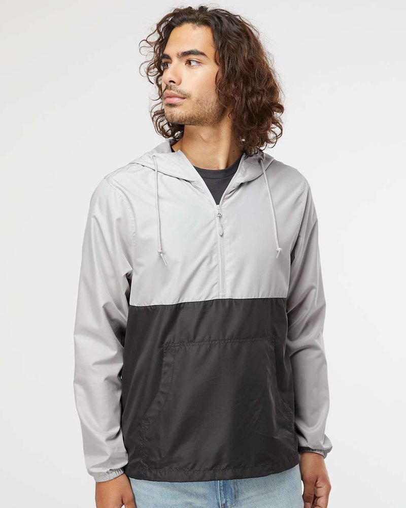 no-logo Independent Trading Co. Lightweight Windbreaker Pullover Jacket -Men's Jackets-Independent Trading Co.-Thread Logic