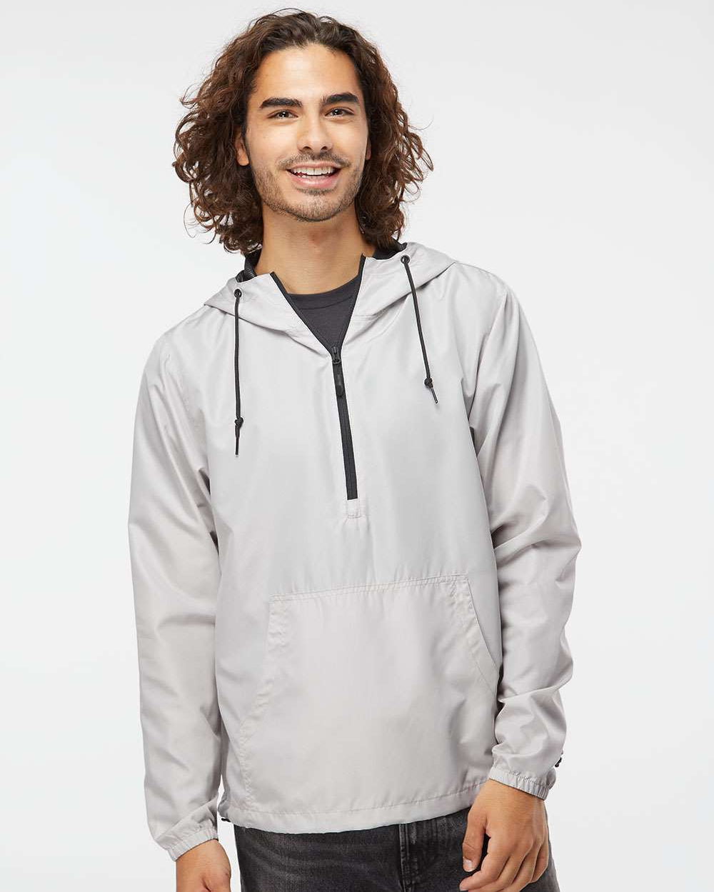 no-logo Independent Trading Co. Lightweight Windbreaker Pullover Jacket -Men's Jackets-Independent Trading Co.-Thread Logic