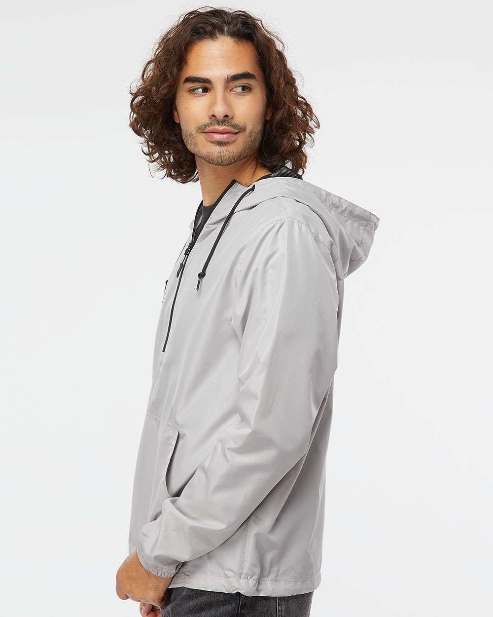 no-logo Independent Trading Co. Lightweight Windbreaker Pullover Jacket -Men's Jackets-Independent Trading Co.-Thread Logic