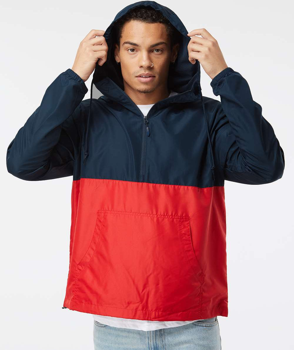 no-logo Independent Trading Co. Lightweight Windbreaker Pullover Jacket -Men's Jackets-Independent Trading Co.-Thread Logic