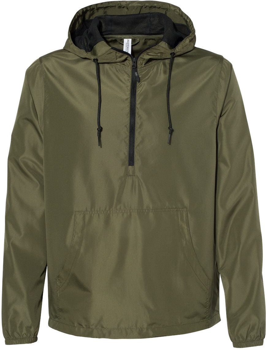 Independent Trading Co. Lightweight Windbreaker Pullover Jacket 