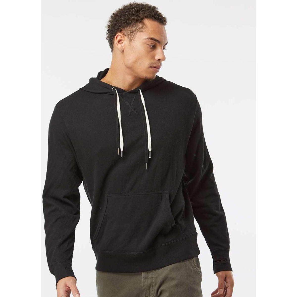 no-logo Independent Trading Co. Midweight French Terry Hooded Sweatshirt -Men's Layering-Independent Trading Co.-Thread Logic