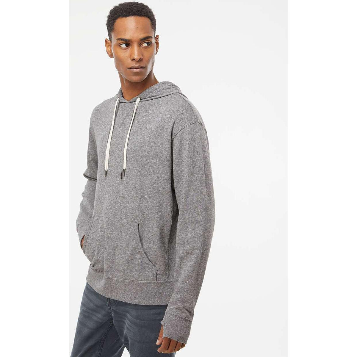 no-logo Independent Trading Co. Midweight French Terry Hooded Sweatshirt -Men's Layering-Independent Trading Co.-Thread Logic