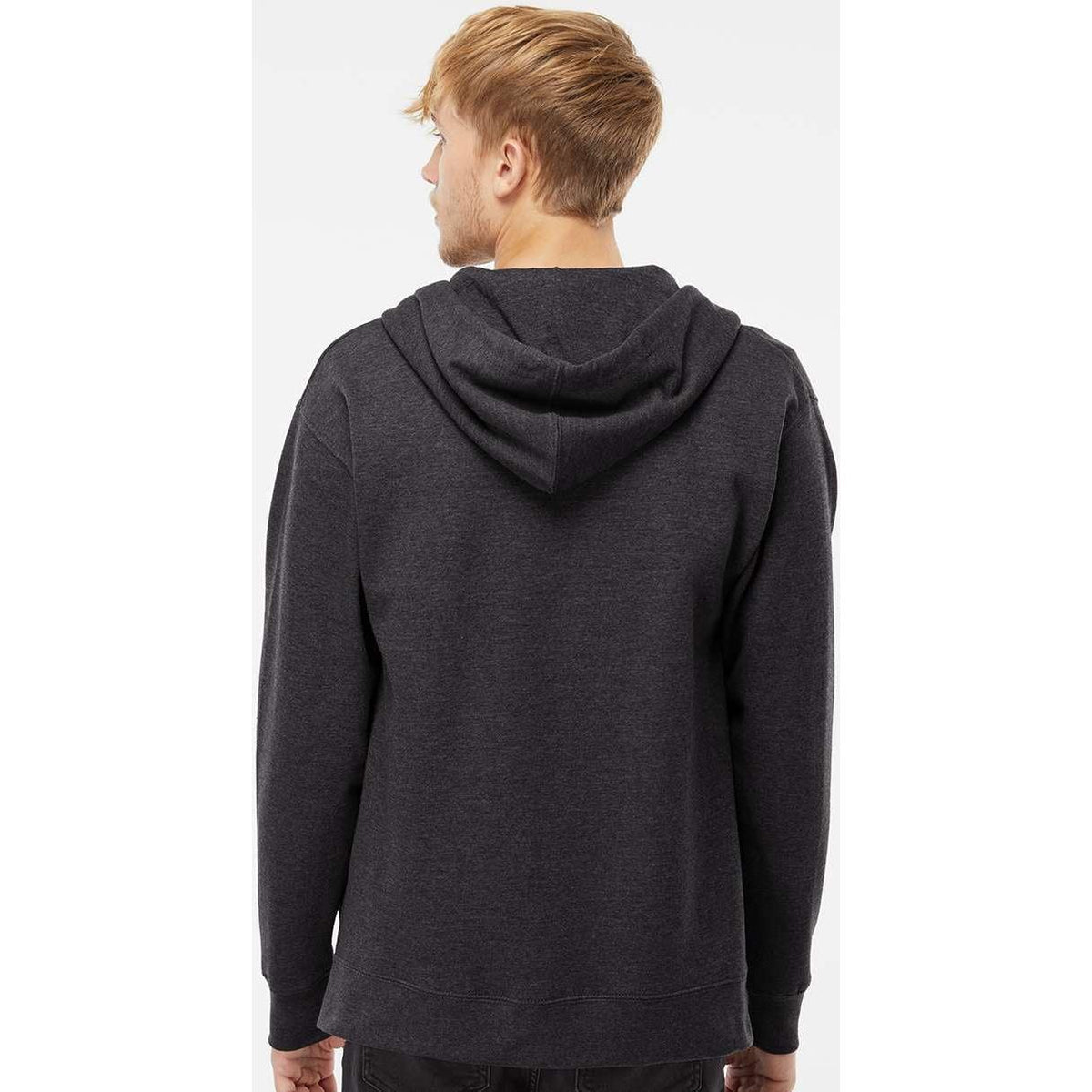 no-logo Independent Trading Co. Midweight Full-Zip Hooded Sweatshirt -Men's Layering-Independent Trading Co.-Thread Logic