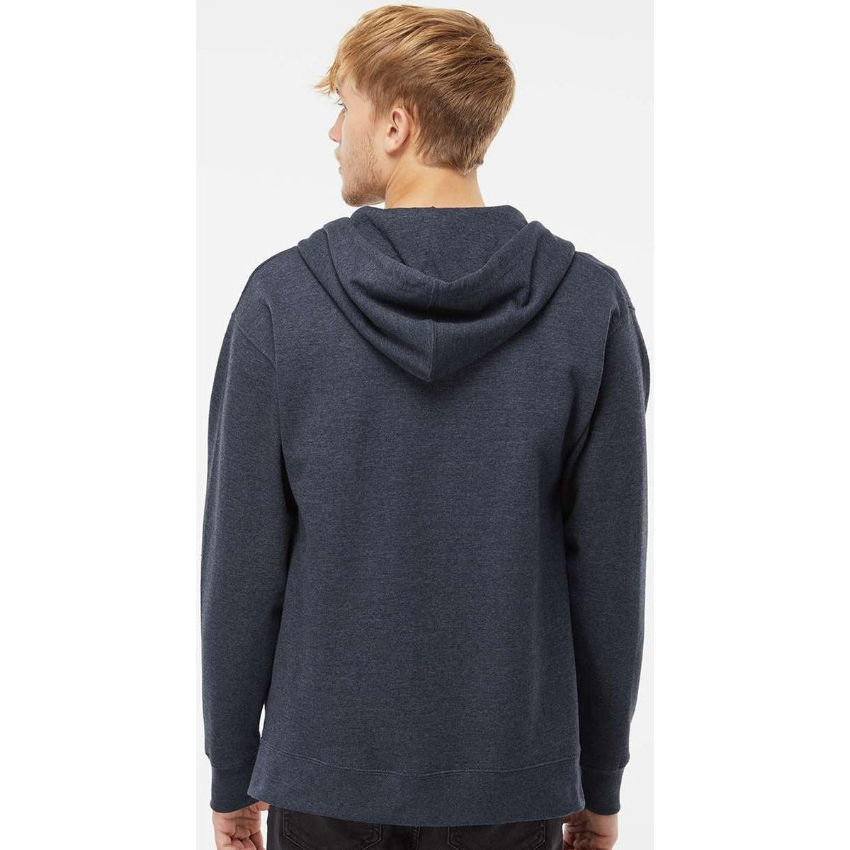 no-logo Independent Trading Co. Midweight Full-Zip Hooded Sweatshirt -Men's Layering-Independent Trading Co.-Thread Logic