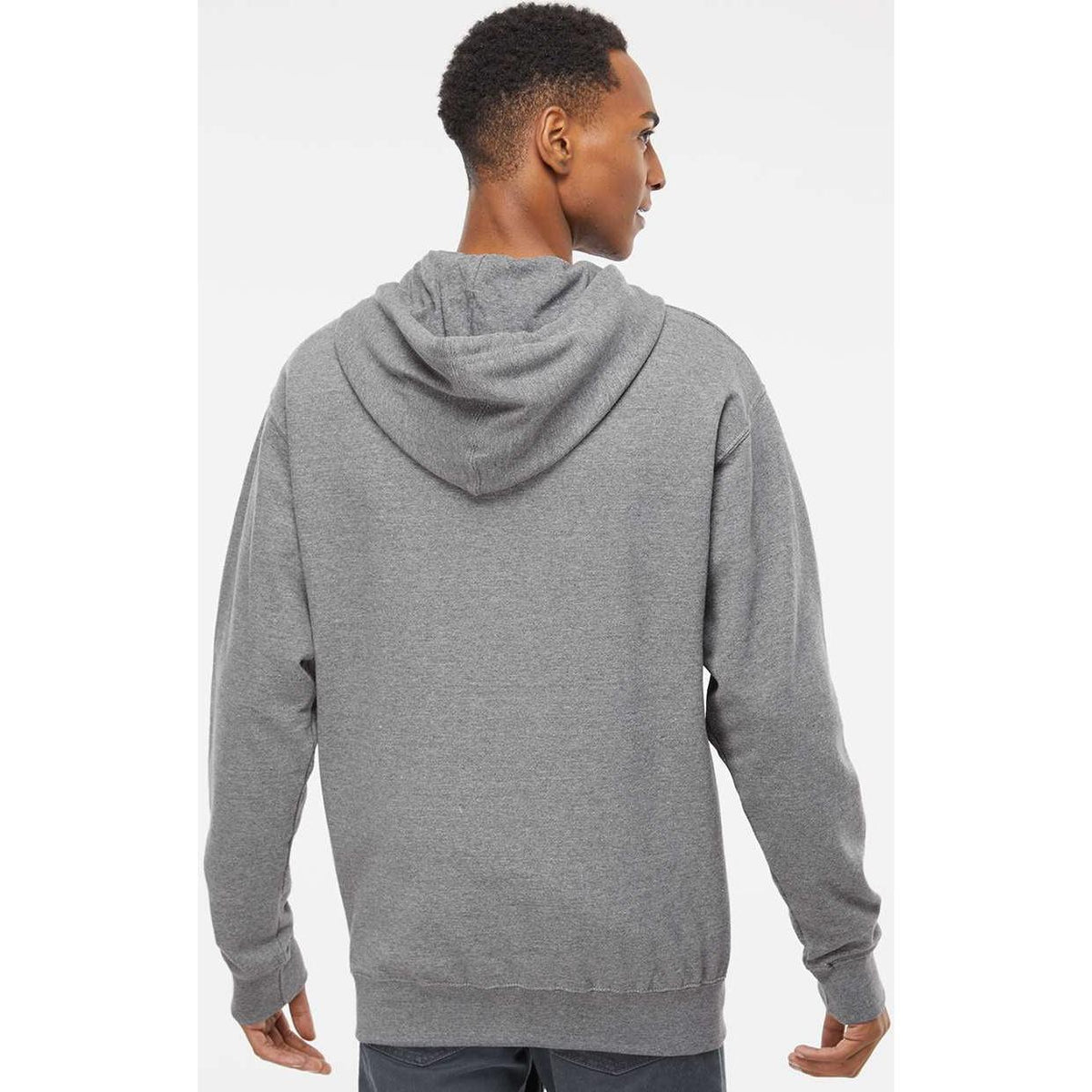 no-logo Independent Trading Co. Midweight Full-Zip Hooded Sweatshirt -Men's Layering-Independent Trading Co.-Thread Logic