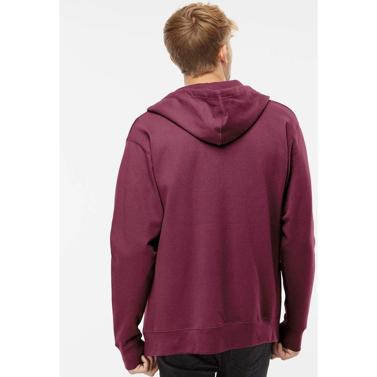 no-logo Independent Trading Co. Midweight Full-Zip Hooded Sweatshirt -Men's Layering-Independent Trading Co.-Thread Logic