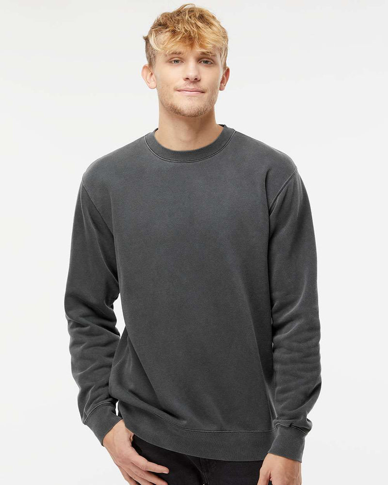 no-logo Independent Trading Co. Midweight Pigment-Dyed Sweatshirt-Men's Layering-Independent Trading Co.-Thread Logic