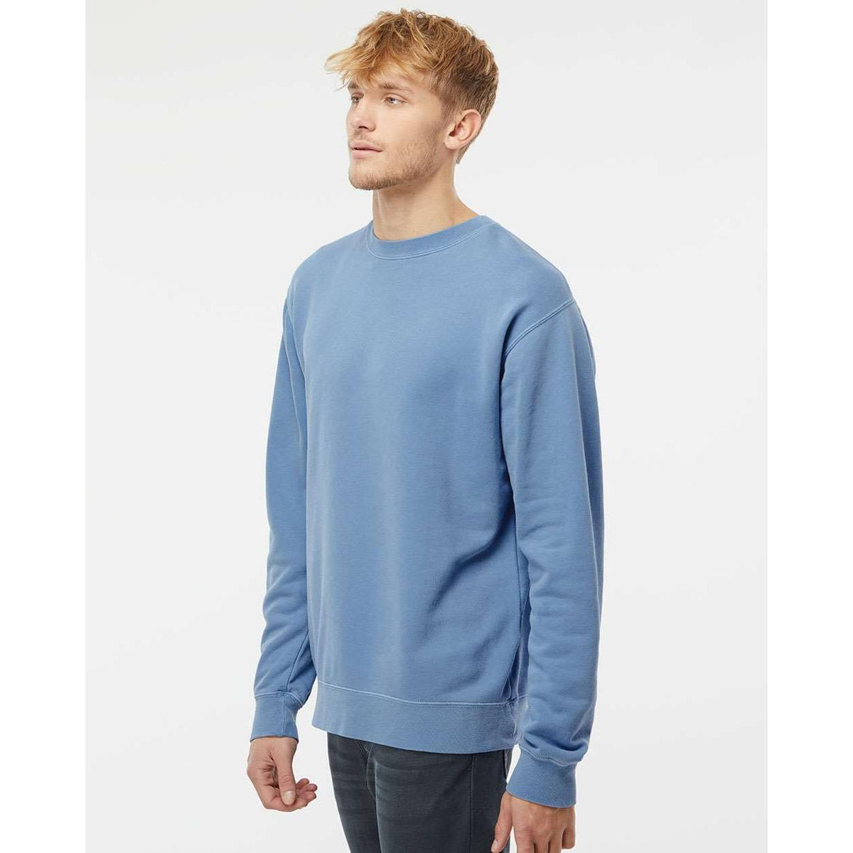 no-logo Independent Trading Co. Midweight Pigment-Dyed Sweatshirt-Men's Layering-Independent Trading Co.-Thread Logic